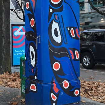 Utility box art - Robson and Hornby, Vancouver. - Public Art Near Me Utility box art - Robson and Hornby, Vancouver. - Public Art Near Me