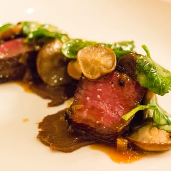 Staplehouse - My Fave! Bear Creek strip loin, shiitake, baby collards and bone marrow, charred onions grilled on a Big Green Egg! $49 - New American Near Me - Atlanta, Georgia Staplehouse - My Fave! Bear Creek strip loin, shiitake, baby collards and bone marrow, charred onions grilled on a Big Green Egg! $49 - New American Near Me - Atlanta, Georgia