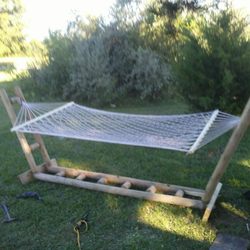 My hammock made from old bed frame