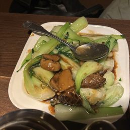 Baby bok choy with mushrooms