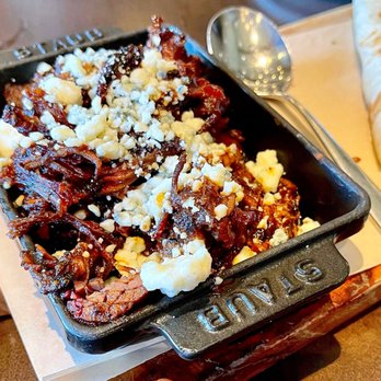 Cibolo Moon - Burnt ends with blue cheese crumbles. - Tex-Mex Near Me - San Antonio, Texas Cibolo Moon - Burnt ends with blue cheese crumbles. - Tex-Mex Near Me - San Antonio, Texas