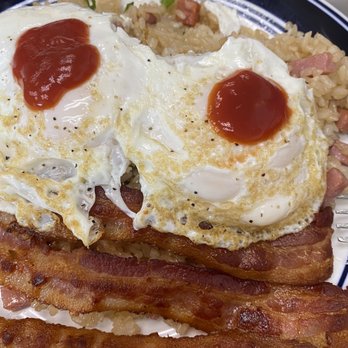 Waipahu Cafe - Waipahu Cafe.....My Ono Breakfast with Fried Rice and Crispy Bacon..! - Diners Near Me - Waipahu, Hawaii Waipahu Cafe - Waipahu Cafe.....My Ono Breakfast with Fried Rice and Crispy Bacon..! - Diners Near Me - Waipahu, Hawaii