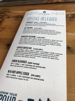 Menu photo 8 Stem Ciders Denver, CO Menu photo 8 Stem Ciders Denver, CO