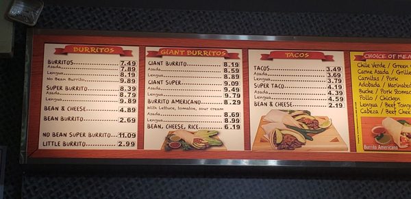 Menu photo 3 Super Taqueria Hollister, CA