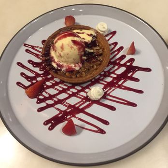 Red Sage - Pecan torte with ice cream - New American Near Me - Santa Fe, New Mexico