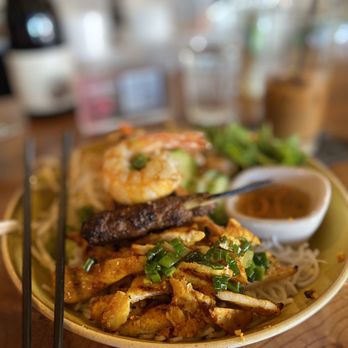 Monsoon Bellevue - Combo vermicelli bowl. So yummy - Vietnamese Near Me - Bellevue, Washington