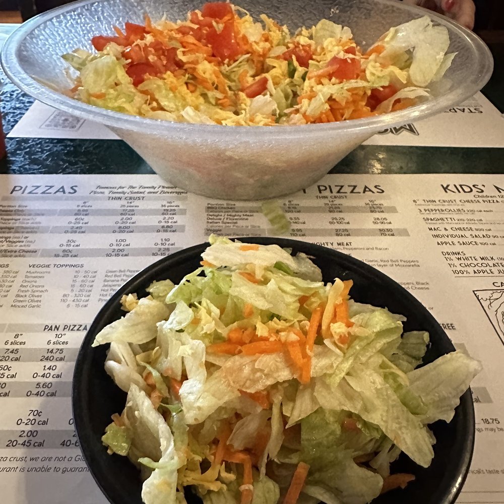 Monical's Pizza - a plate of salad and a bowl of salad - Pizza Near Me - Manteno, Illinois Monical's Pizza - a plate of salad and a bowl of salad - Pizza Near Me - Manteno, Illinois