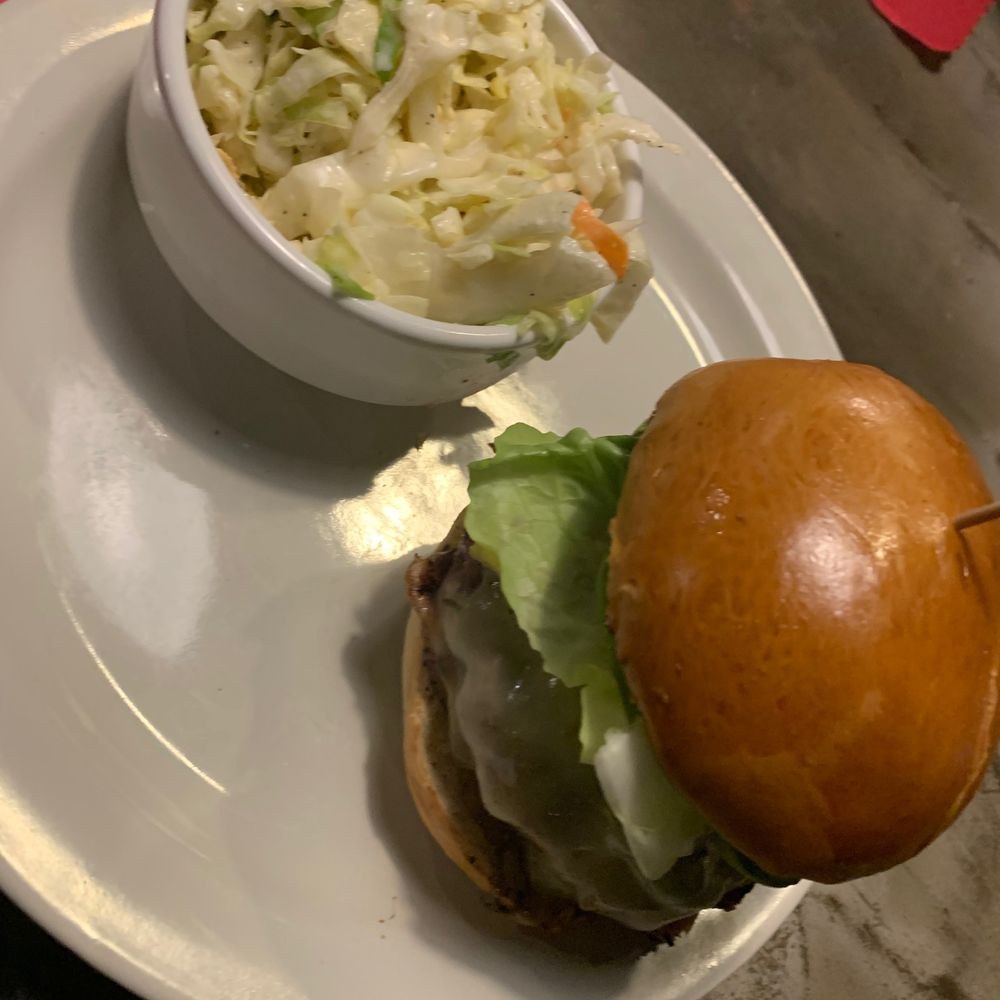 The Mad Apple Burger & Billiard - Berzerk burger and side of coleslaw - Burgers Near Me - Appleton, Wisconsin The Mad Apple Burger & Billiard - Berzerk burger and side of coleslaw - Burgers Near Me - Appleton, Wisconsin