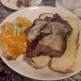 The Point on Main Street - Usually I wouldn't be so excited about a sandwich, but this was really good. Roast beef and bacon, loaded baked potato on the side. - American Near Me - Columbus, Ohio The Point on Main Street - Usually I wouldn't be so excited about a sandwich, but this was really good. Roast beef and bacon, loaded baked potato on the side. - American Near Me - Columbus, Ohio