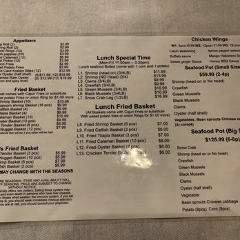 Craving Crab - Menu - Seafood Near Me - San Angelo, Texas