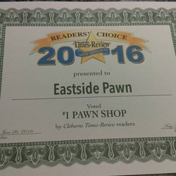 Eastside Pawn Shop - Readers Choice Award