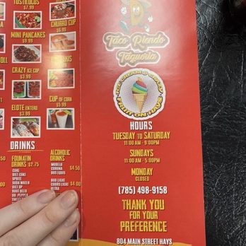 Taco Riendo - Menu - Mexican Near Me - Hays, Kansas