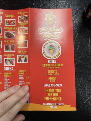 Menu photo 3 Taco Riendo Hays, KS