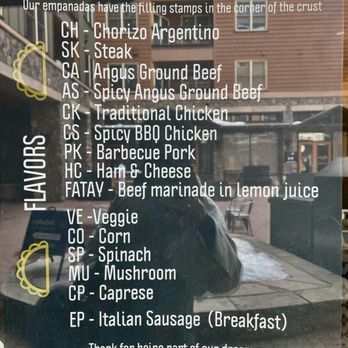 The Argentos Empanadas - Menu - Argentine Near Me - Keystone, Colorado