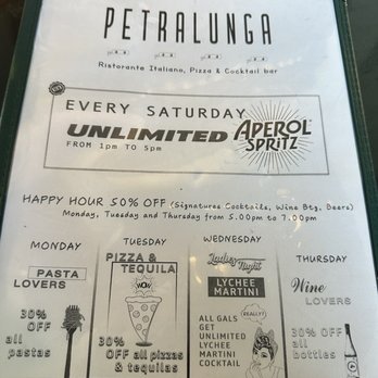Petralunga - Menu cover - Pizza Near Me - Miami, Florida