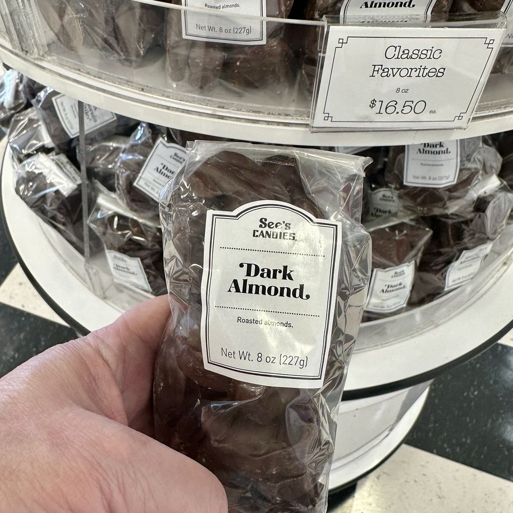 See's Candies - Dark chocolate almonds, my favorite. - Candy Stores Near Me - San Jose, California See's Candies - Dark chocolate almonds, my favorite. - Candy Stores Near Me - San Jose, California