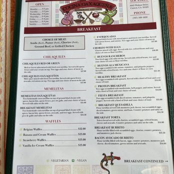 Cocina Oaxaqueña - Menu 9/17/25 Breakfast Lunch and Dinner served all day - Mexican Near Me - Eureka, California Cocina Oaxaqueña - Menu 9/17/25 Breakfast Lunch and Dinner served all day - Mexican Near Me - Eureka, California