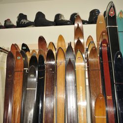 Vintage Ski World - Richard's Collection of Unmounted 1900s to 1950's Wooden Skis.