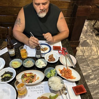 Jang Su Jang - Assortment of Banchan (and the hubby). - Korean Near Me - Duluth, Georgia