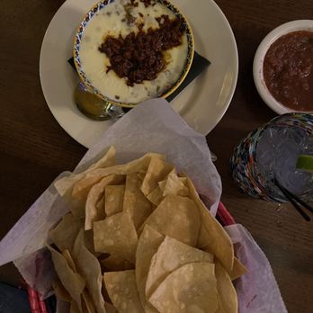 Off The Rails Mexican Cantina - Complementary chips and salsa also an order of cowboy queso - Mexican Near Me - Buford, Georgia Off The Rails Mexican Cantina - Complementary chips and salsa also an order of cowboy queso - Mexican Near Me - Buford, Georgia