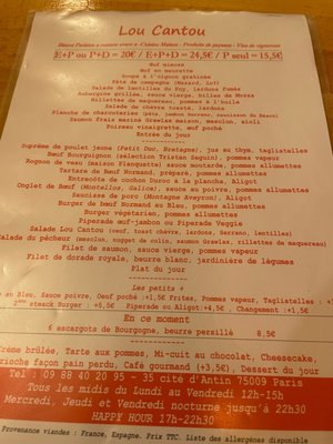Menu photo 3 Lou Cantou Paris, 75
