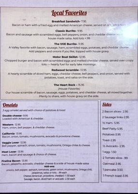Menu photo 1 Heart Rock Diner Crestline, CA