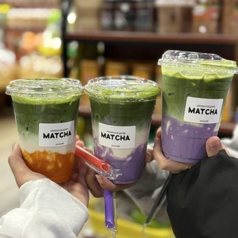 Unu Cafe - Persimmon matcha and ube matcha - Bubble Tea Near Me - Westminster, California
