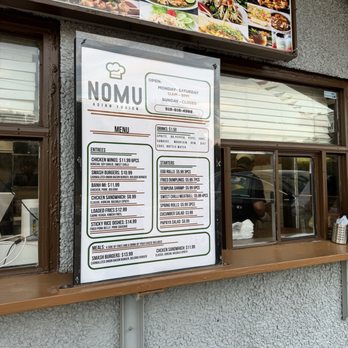 Nomu - Menu/sign and ordering and pickup window - Asian Fusion Near Me - Muskogee, Oklahoma Nomu - Menu/sign and ordering and pickup window - Asian Fusion Near Me - Muskogee, Oklahoma