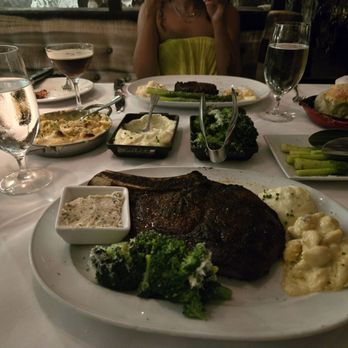 Steak 48 - 22oz ribeye, 8oz steak, broccoli, asparagus, mashed potatoes, mac and cheese. Garlic bread. - Steakhouses Near Me - Houston, Texas