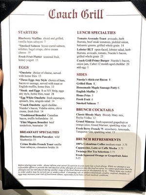 Menu photo 6 Coach Grill Wayland, MA
