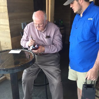Wild Turkey - Jimmy Russell signing a bottle for us - Distilleries Near Me - Lawrenceburg, Kentucky
