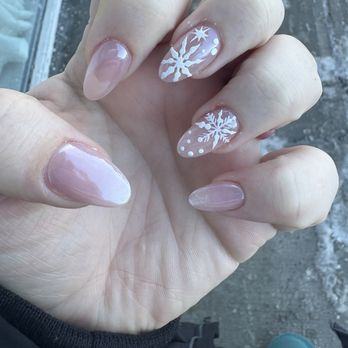 BV Luxury Nails - Snowflake nail art - Waxing Near Me - Syracuse, New York