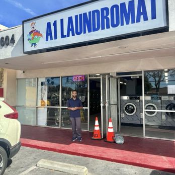 A1 Laundromat - Front door - Laundromat Near Me - Bellflower, California