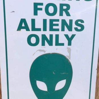 Alien Fresh Jerky - Parking sign outside of Alien Beef Jerky. - Meat Shops Near Me - Baker, California