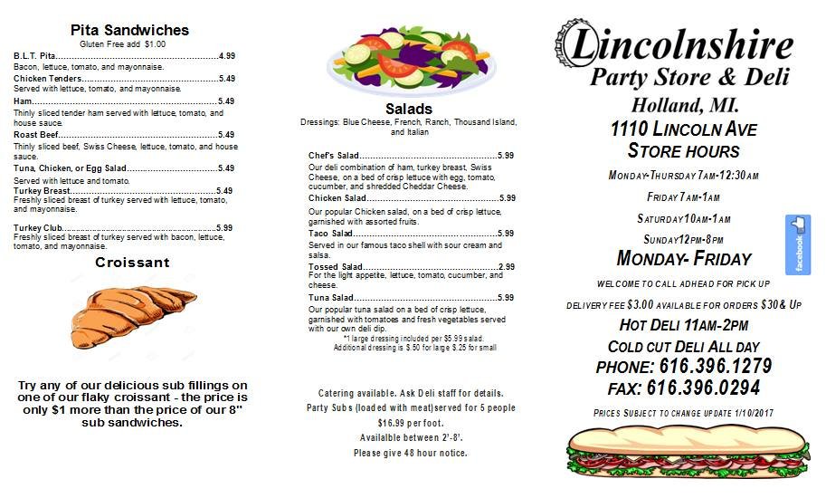 LINCOLNSHIRE PARTY STORE & DELI Updated October 2024 1110 Lincoln