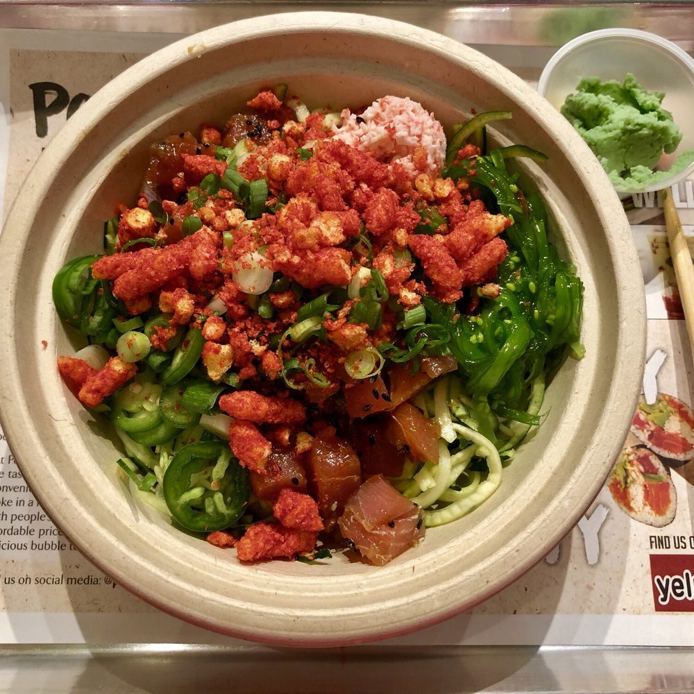 Poke Hut - I like my stuff on the spicy side. But there were so many options and OF COURSE I HAD TO TRY HOT CHEETOS ON IT! - Poke Near Me - Cincinnati, Ohio Poke Hut - I like my stuff on the spicy side. But there were so many options and OF COURSE I HAD TO TRY HOT CHEETOS ON IT! - Poke Near Me - Cincinnati, Ohio