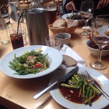 Saramago at the CCA - Thai noodle salad and a small plate of soy and ginger asparagus. - Cafes Near Me - Glasgow, GLG Saramago at the CCA - Thai noodle salad and a small plate of soy and ginger asparagus. - Cafes Near Me - Glasgow, GLG