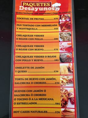 Menu photo 1 Tortas del Carmen Playa del Carmen, ROO