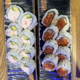 California Roll was delicious. And the spicy tina roll was great with a spicy kick. California Roll was delicious. And the spicy tina roll was great with a spicy kick.