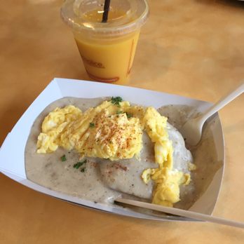 Biscuit Bitch - OJ. Straight-Up Bitch with vegetarian/gluten-free Shiitake Mushroom gravy with scrambled eggs. Tasted like home, even better than home! - Breakfast & Brunch Near Me - Seattle, Washington Biscuit Bitch - OJ. Straight-Up Bitch with vegetarian/gluten-free Shiitake Mushroom gravy with scrambled eggs. Tasted like home, even better than home! - Breakfast & Brunch Near Me - Seattle, Washington