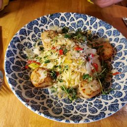 Seafood pasta dish.  Flavorful and filling