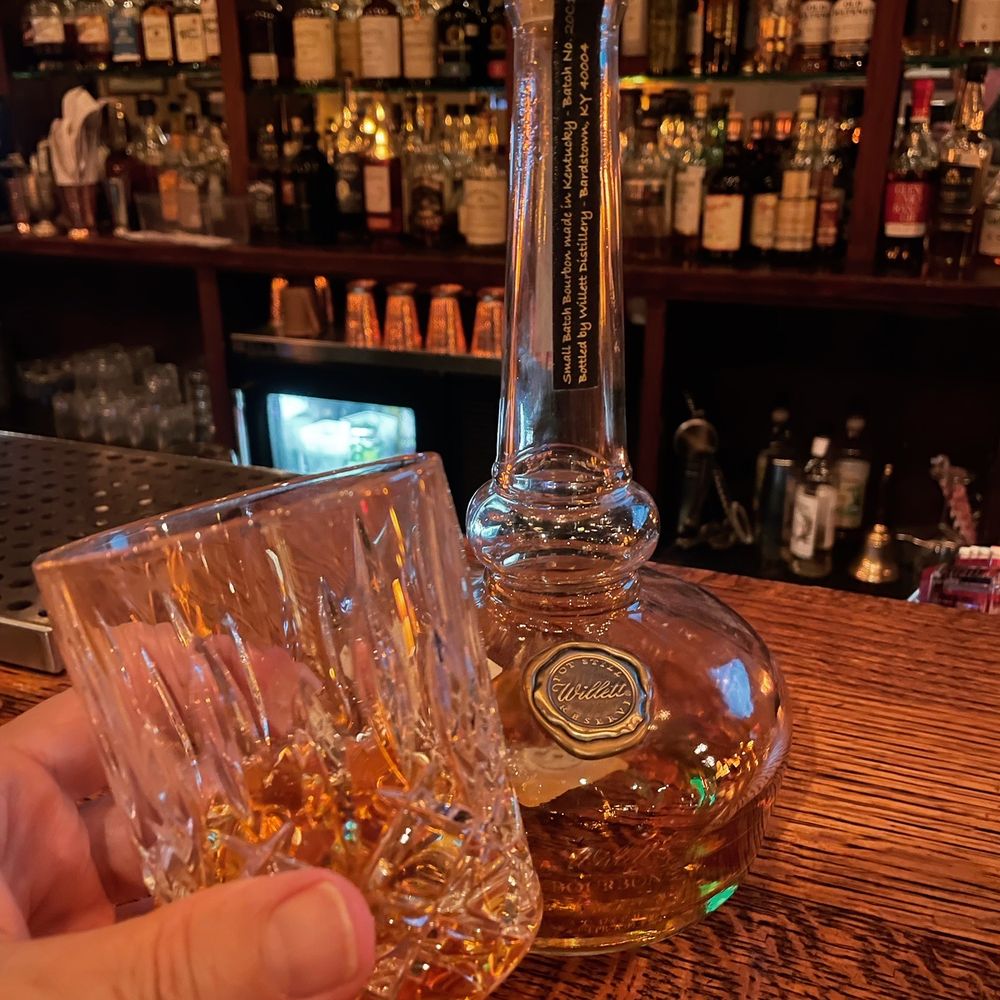 This is Willet bourbon, which, of course is hard to find but not at the Crunk. If you haven't tried Willet, you should definitely This is Willet bourbon, which, of course is hard to find but not at the Crunk. If you haven't tried Willet, you should definitely