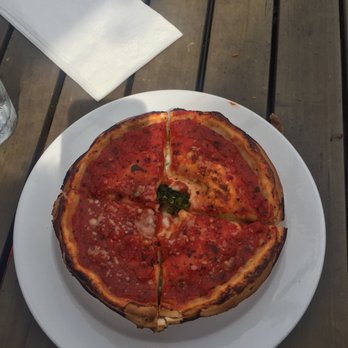 Giordano's - Personal size (4 slices) pizza with garlic broccoli and pesto chicken. - Pizza Near Me - Rosemont, Illinois