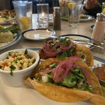 Lure Fish House - Fish tacos (battered) - Seafood Near Me - Santa Barbara, California Lure Fish House - Fish tacos (battered) - Seafood Near Me - Santa Barbara, California