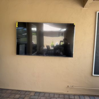 Handy Mack Tech Services. - Exterior Stucco Wall TV Mount - Handyman Near Me - Phoenix, Arizona Handy Mack Tech Services. - Exterior Stucco Wall TV Mount - Handyman Near Me - Phoenix, Arizona