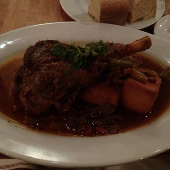 Agrodolce Osteria - lamb shank served with fried polenta - Sicilian Near Me - Berkeley, California