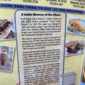 Bob & Edith's Diner - The history - American Near Me - Arlington, Virginia