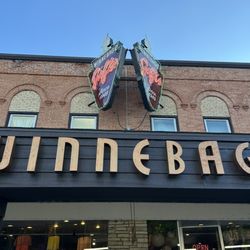 Winnebago Gift Shop - Our stunning vintage sign shines brightly day and night over our Winnebago covered entrance.