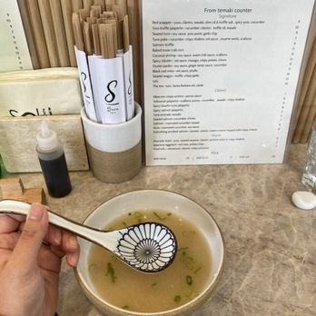Sora - Miso soup - Sushi Bars Near Me - Los Angeles, California Sora - Miso soup - Sushi Bars Near Me - Los Angeles, California