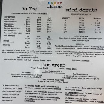Sugar Llamas - Menu - Donuts Near Me - Tulsa, Oklahoma